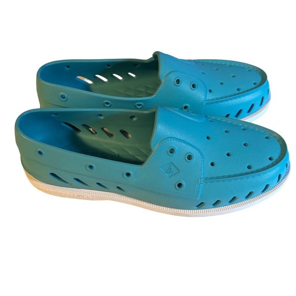 Sperry Top sider blue vented portholes rubber size 12 loafers - Picture 4 of 6